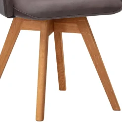 Drehbarer Armlehnen-Stuhl in Dunkelbraun - Palma