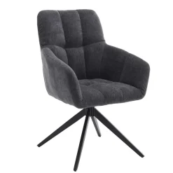 Drehbarer Armlehnenstuhl in Anthrazit - Bevania (2er Set)