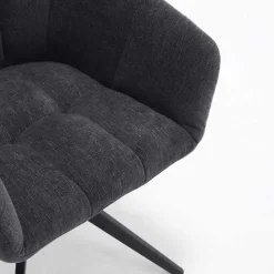 Drehbarer Armlehnenstuhl in Anthrazit - Bevania (2er Set)