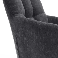 Drehbarer Armlehnenstuhl in Anthrazit - Bevania (2er Set)