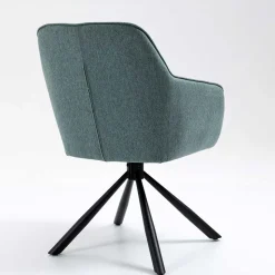 Drehbarer Armlehnenstuhl in Türkis - Maior (2er Set)