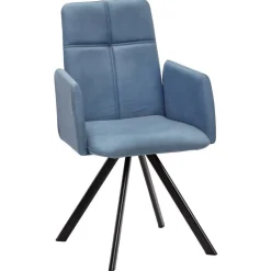 Drehbarer Armlehnenstuhl in Hellblau - Nenna