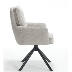 Drehbarer Armlehnenstuhl in Grau - Bedina