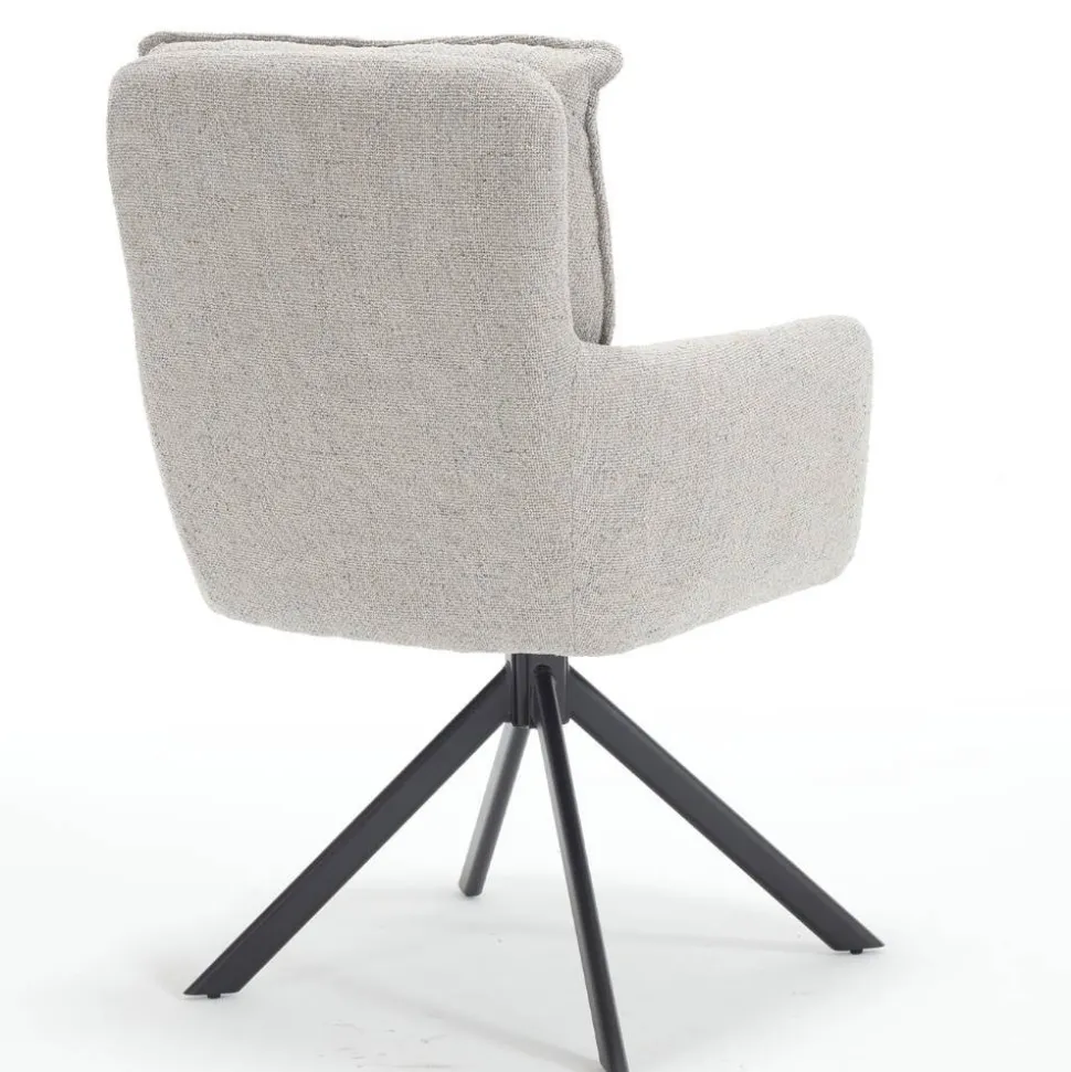 Drehbarer Armlehnenstuhl in Grau - Bedina