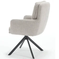 Drehbarer Armlehnenstuhl in Grau - Bedina