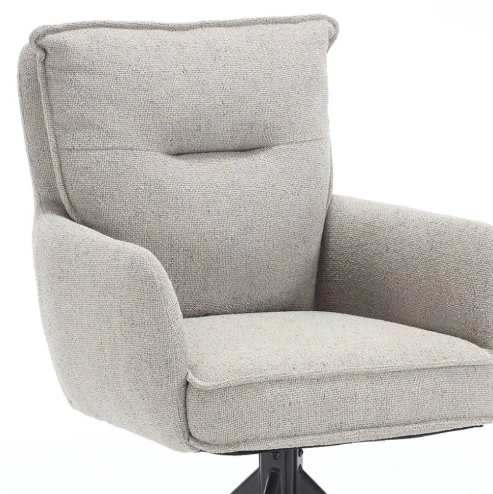 Drehbarer Armlehnenstuhl in Grau - Bedina