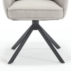 Drehbarer Armlehnenstuhl in Grau - Bedina