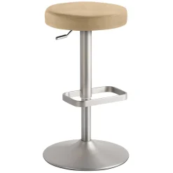 Drehbarer Barhocker in Rund - Beige - Vironda