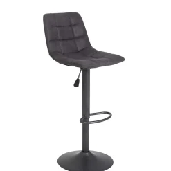 Drehbarer Barstuhl in Anthrazit - Janyna (2er Set)