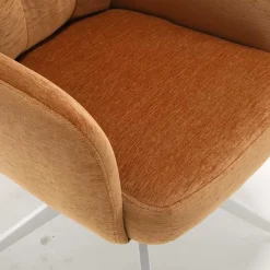 Drehbarer Esstischsessel in Ockergelb - Karin (2er Set)