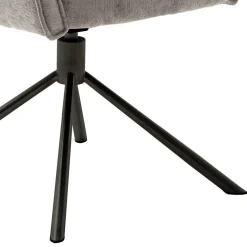 Drehbarer Esstischstuhl in Taupe - Linette (2er Set)