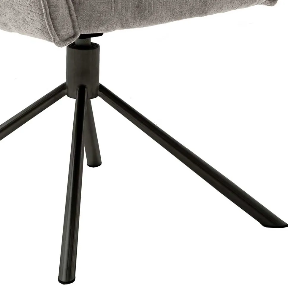 Drehbarer Esstischstuhl in Taupe - Linette (2er Set)