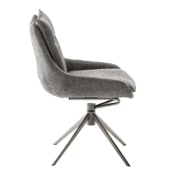 Drehbarer Esstisch-Stuhl in Anthrazit - Faviconda (2er Set)