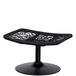 Drehbarer Hocker mit Tellerfuß in Schwarz - Zavamanco