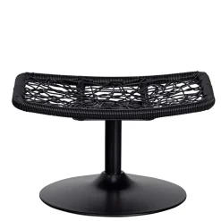 Drehbarer Hocker mit Tellerfuß in Schwarz - Zavamanco