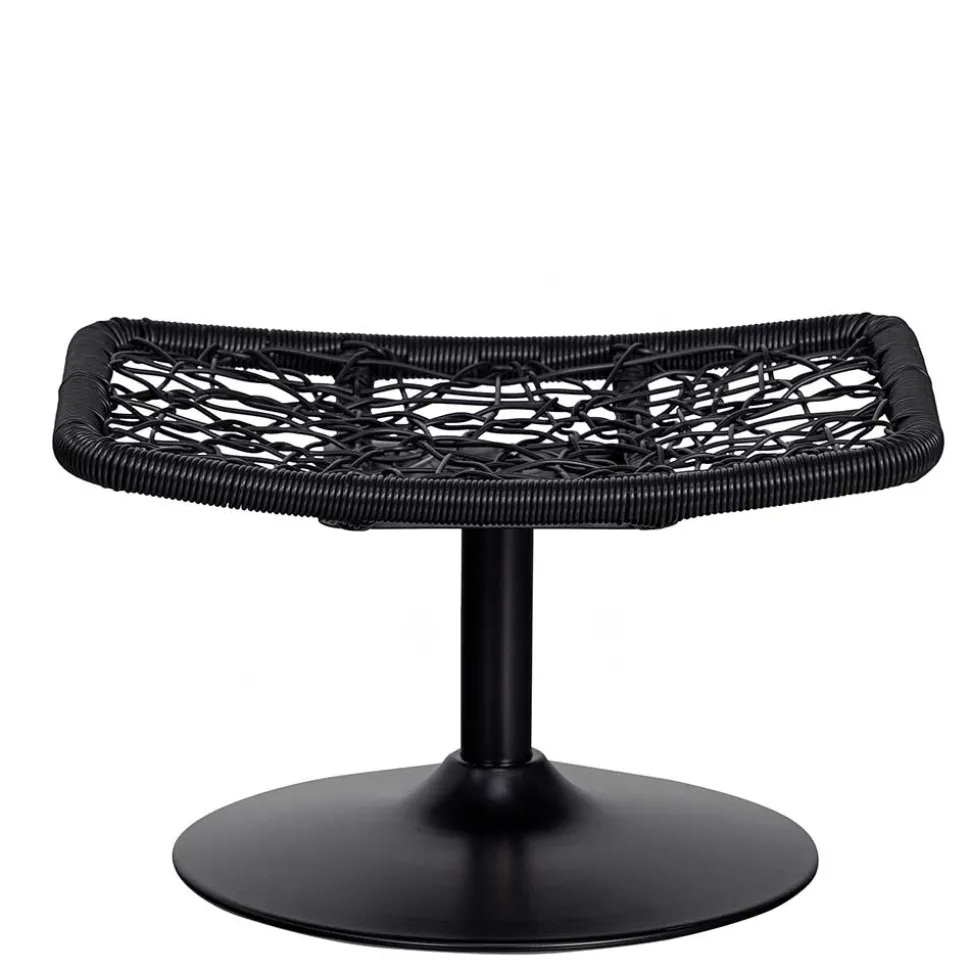 Drehbarer Hocker mit Tellerfuß in Schwarz - Zavamanco