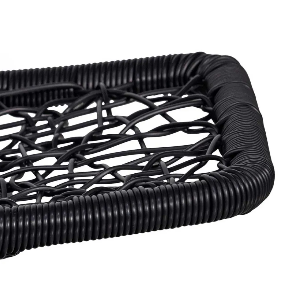 Drehbarer Hocker mit Tellerfuß in Schwarz - Zavamanco