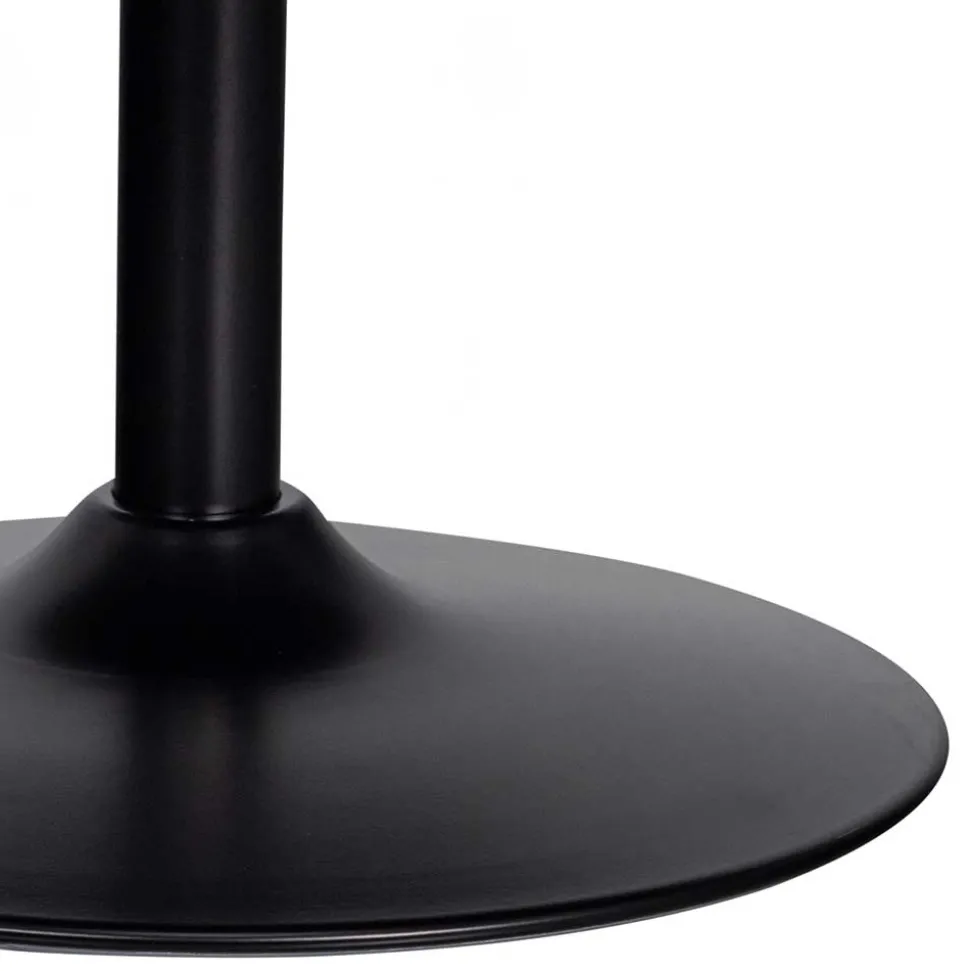 Drehbarer Hocker mit Tellerfuß in Schwarz - Zavamanco