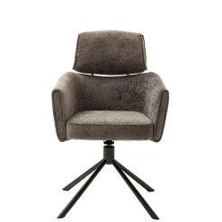 Drehbarer Küchenstuhl mit Armlehnen - Ishi (2er Set)