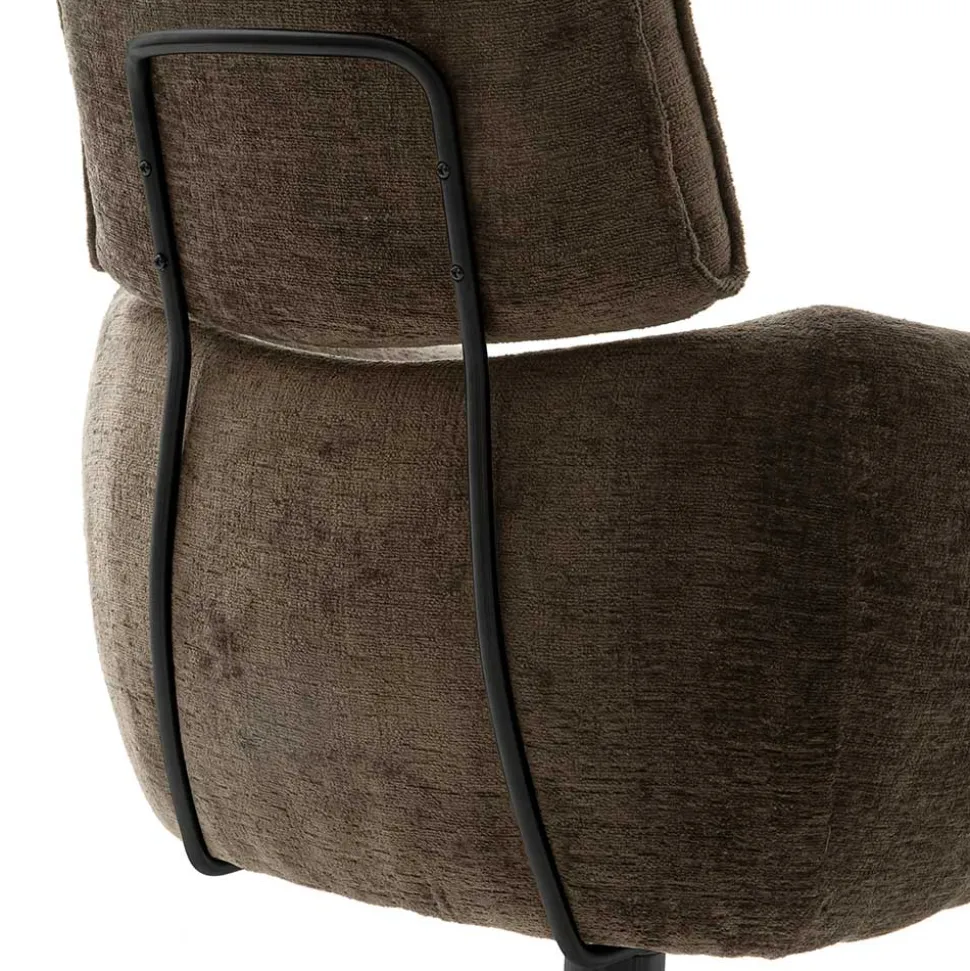 Drehbarer Küchenstuhl mit Armlehnen - Ishi (2er Set)