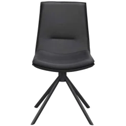 Drehbarer Lederstuhl in Schwarz - Partida (2er Set)