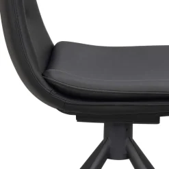 Drehbarer Lederstuhl in Schwarz - Partida (2er Set)