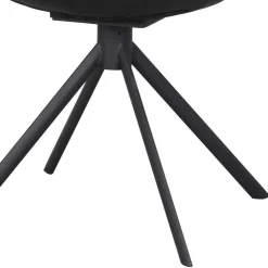 Drehbarer Lederstuhl in Schwarz - Partida (2er Set)