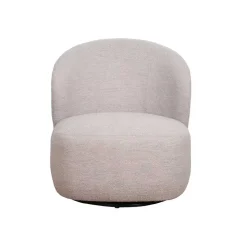Drehbarer Lesesessel in Cremeweiß Boucle - Cleas