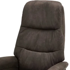 Drehbarer Microfaser Relaxsessel in Braun - Cariba