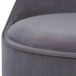 Drehbarer Polsterhocker in Grau und Gold - Riety