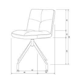 Drehbarer Polsterstuhl aus Boucle Stoff in Beige - Magan