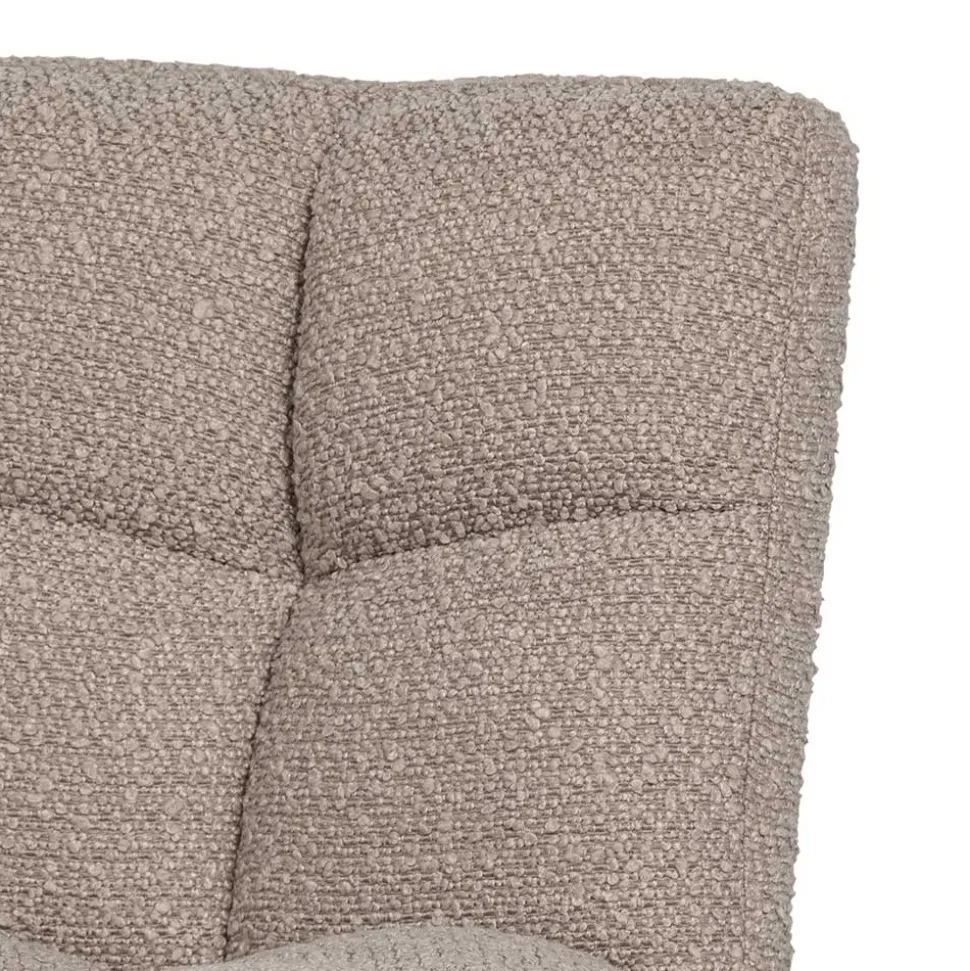 Drehbarer Polsterstuhl aus Boucle Stoff in Beige - Magan