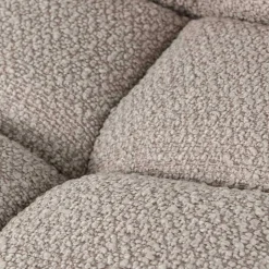 Drehbarer Polsterstuhl aus Boucle Stoff in Beige - Magan