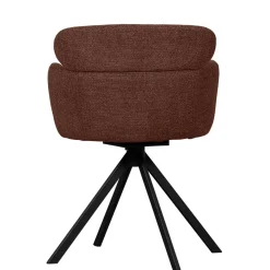 Drehbarer Polsterstuhl in Kastanienbraun Stoff - Rajavo (2er Set)