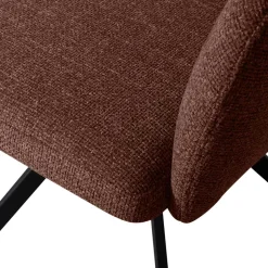 Drehbarer Polsterstuhl in Kastanienbraun Stoff - Rajavo (2er Set)