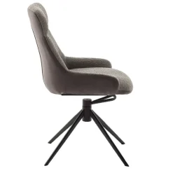 Drehbarer Polsterstuhl in Schlamm - Suhanna (2er Set)