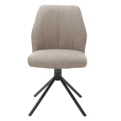 Drehbarer Polsterstuhl in Hellbraun - Asticio (2er Set)