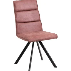 Drehbarer Polsterstuhl in Rosenholz - Gulmez (2er Set)