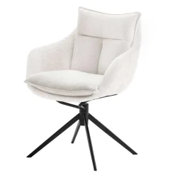 Drehbarer Polsterstuhl mit Armlehnen - Attrona (2er Set)