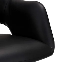 Drehbarer Retro Armlehnenstuhl in Schwarz - Lugon (2er Set)