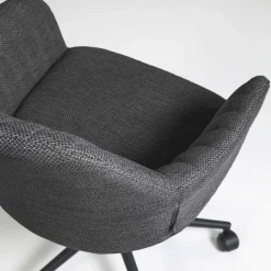 Drehbarer Schreibtischstuhl mit Armlehnen in Grau - Vindo