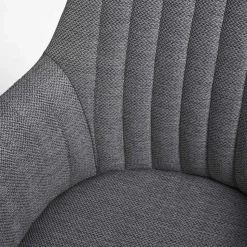 Drehbarer Schreibtischstuhl mit Armlehnen in Grau - Vindo