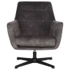 Drehbarer Sessel in Anthrazit Veloursbezug - Sigatoka