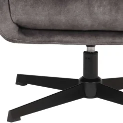 Drehbarer Sessel in Anthrazit Veloursbezug - Sigatoka
