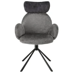 Drehbarer Tischsessel in Grau - Adejano (2er Set)