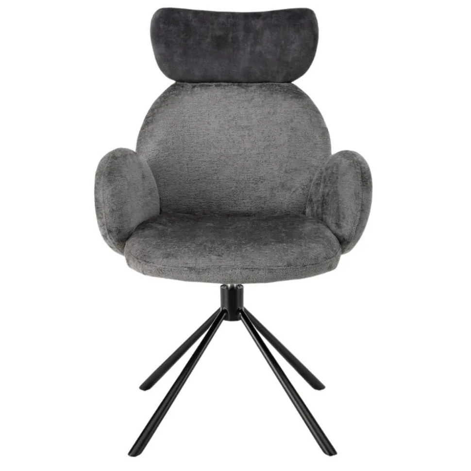 Drehbarer Tischsessel in Grau - Adejano (2er Set)