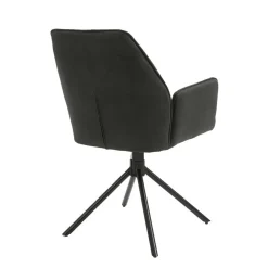 Drehbarer Tischsessel in Anthrazit - Iljana (2er Set)