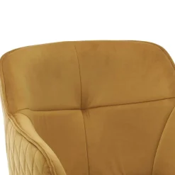 Drehbarer Tischsessel in Gold Samt - Bagavano (2er Set)