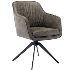 Drehbarer Tischsessel in Braun - Adelaide