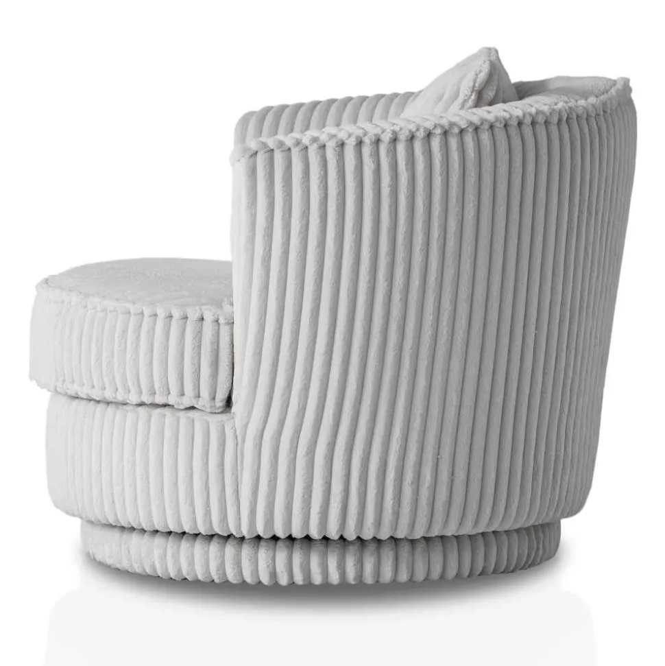 Drehbarer Wohnzimmersessel in Hellgrau - Iliana